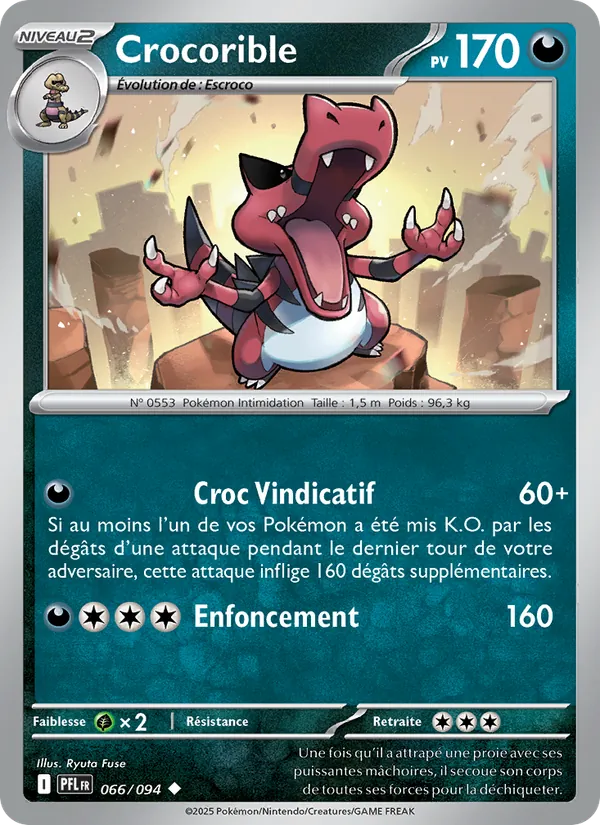 Carte Crocorible de l'extension Flammes Fantasmagoriques, numéro 066/94
