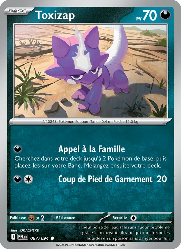 Carte Toxizap de l'extension Flammes Fantasmagoriques, numéro 067/94