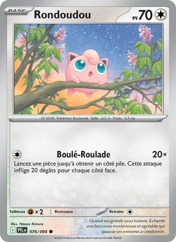 Carte Rondoudou de l'extension Flammes Fantasmagoriques, numéro 076/94