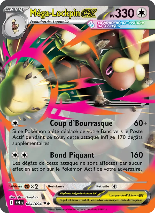 Carte Méga-Lockpin-ex de l'extension Flammes Fantasmagoriques, numéro 084/94