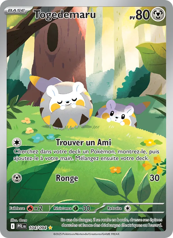 Carte Togedemaru de l'extension Flammes Fantasmagoriques, numéro 104/94