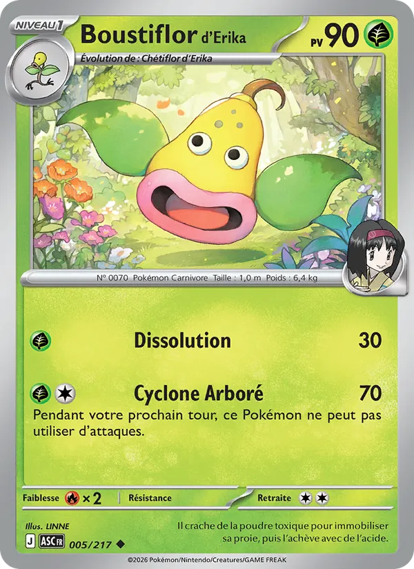 Carte Boustiflor d'Erika de l'extension Héros Transcendants, numéro 005/217