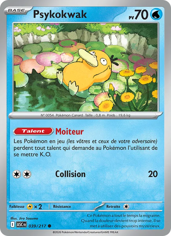 Carte Psykokwak de l'extension Héros Transcendants, numéro 039/217