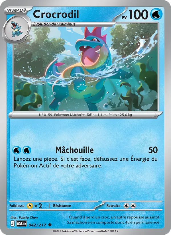 Carte Crocrodil de l'extension Héros Transcendants, numéro 042/217