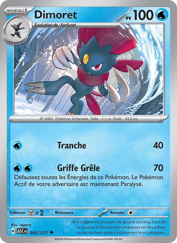 Carte Dimoret de l'extension Héros Transcendants, numéro 045/217