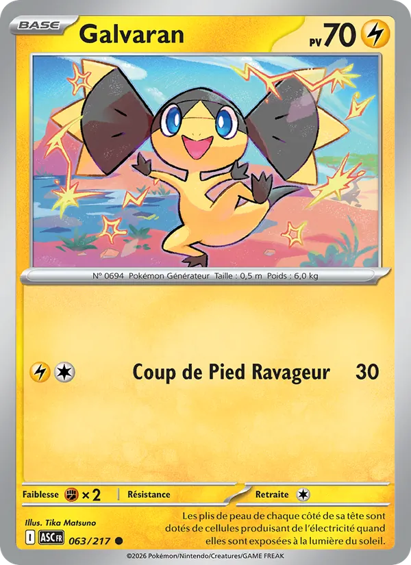 Carte Galvaran de l'extension Héros Transcendants, numéro 063/217