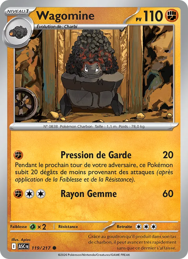 Carte Wagomine de l'extension Héros Transcendants, numéro 119/217