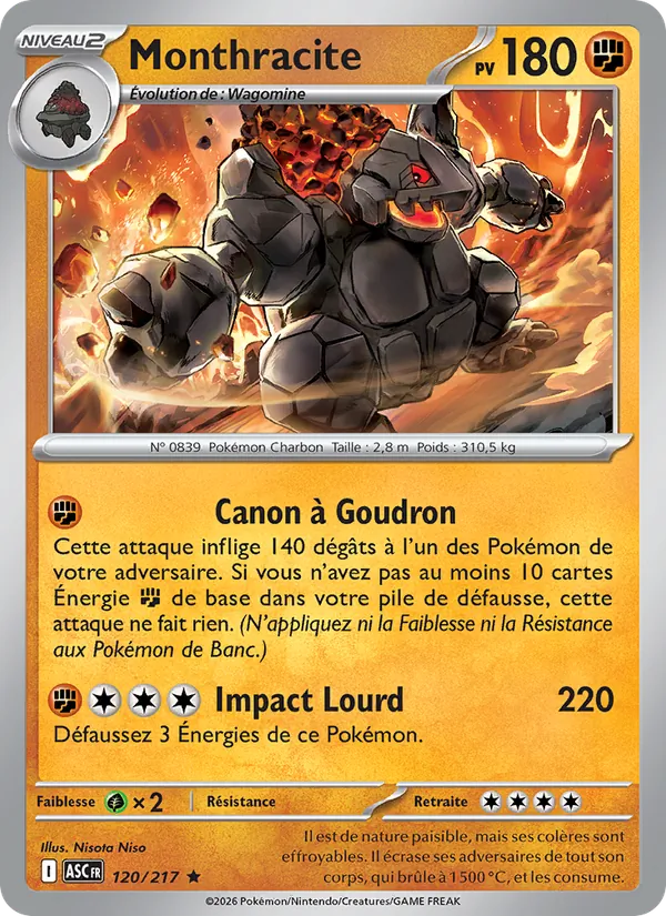 Carte Monthracite de l'extension Héros Transcendants, numéro 120/217