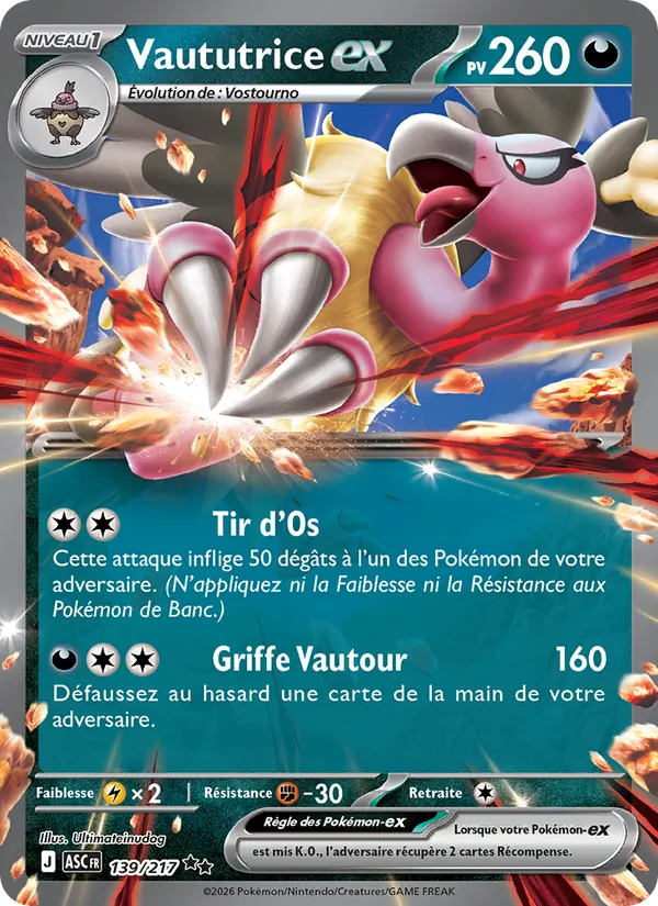 Carte Vaututrice-ex de l'extension Héros Transcendants, numéro 139/217