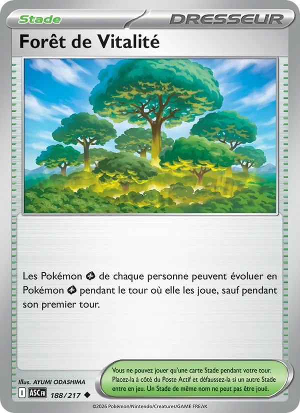 Carte Forêt de Vitalité de l'extension Héros Transcendants, numéro 188/217