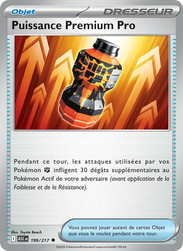 Carte Puissance Premium Pro de l'extension Héros Transcendants, numéro 199/217