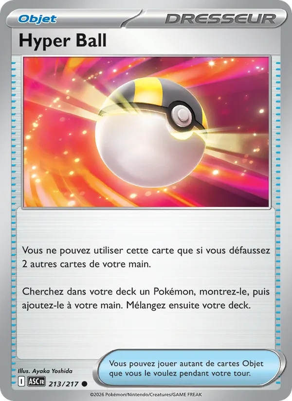 Carte Hyper Ball de l'extension Héros Transcendants, numéro 213/217