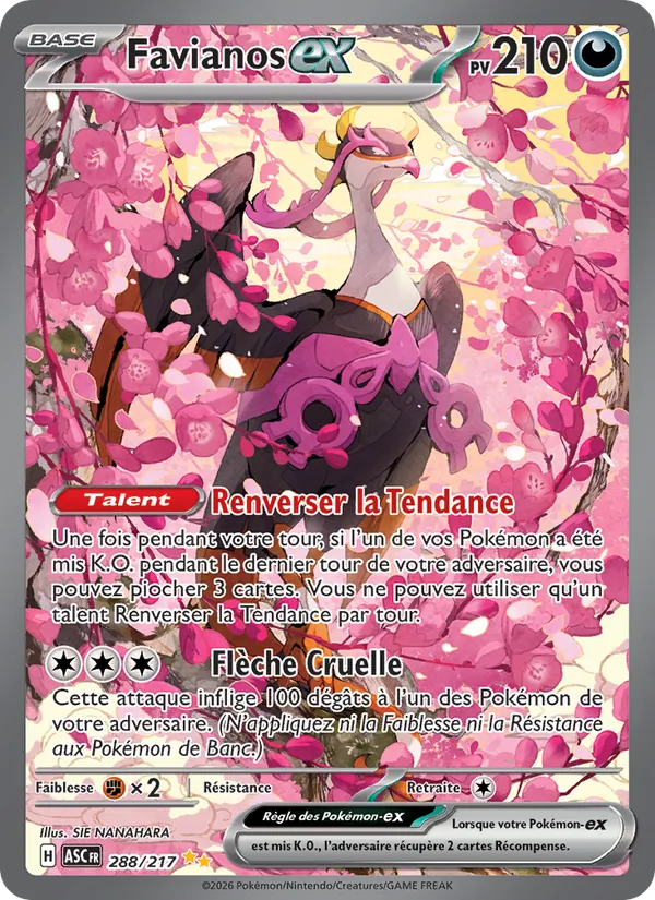 Carte Favianos-ex de l'extension Héros Transcendants, numéro 288/217