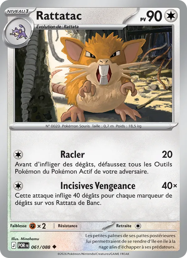 Carte Rattatac de l'extension Équilibre Parfait, numéro 061/88