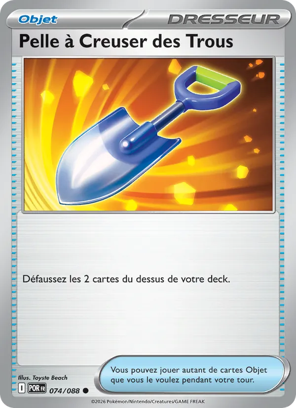 Carte Pelle à Creuser des Trous de l'extension Équilibre Parfait, numéro 074/88