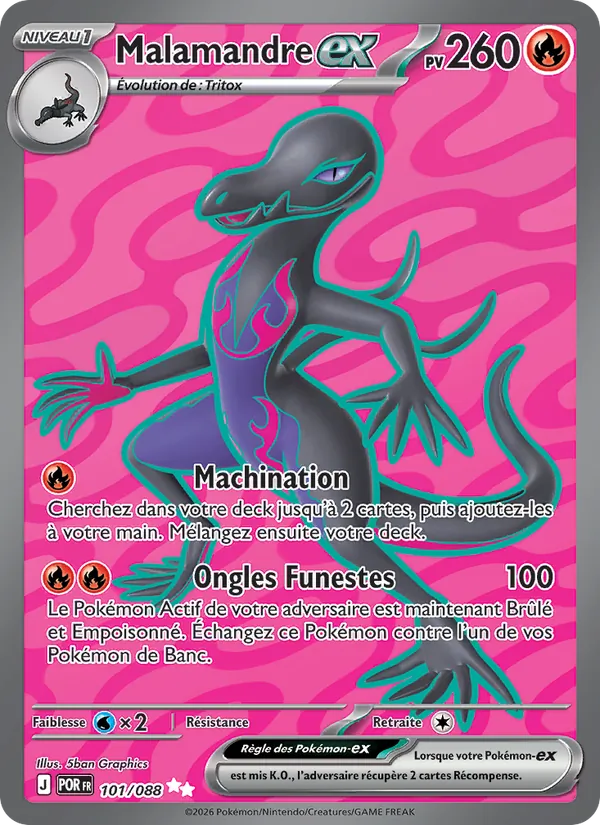 Carte Malamandre-ex de l'extension Équilibre Parfait, numéro 101/88