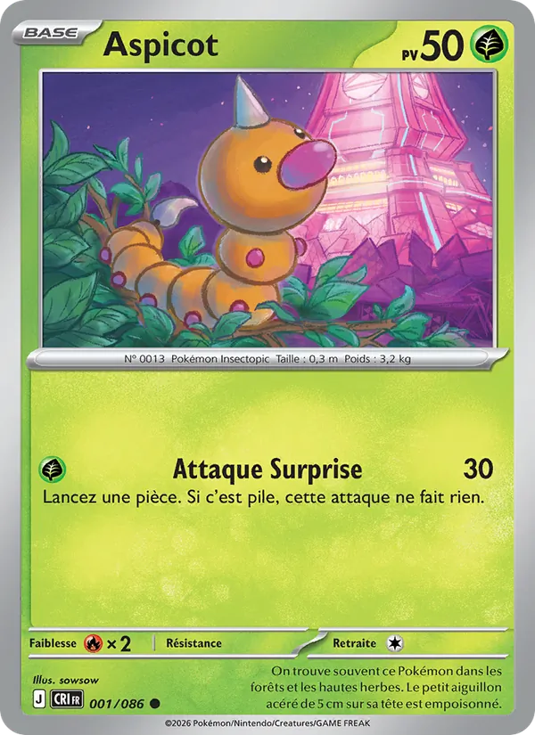Carte Aspicot de l'extension Chaos Ascendant, numéro 001/86