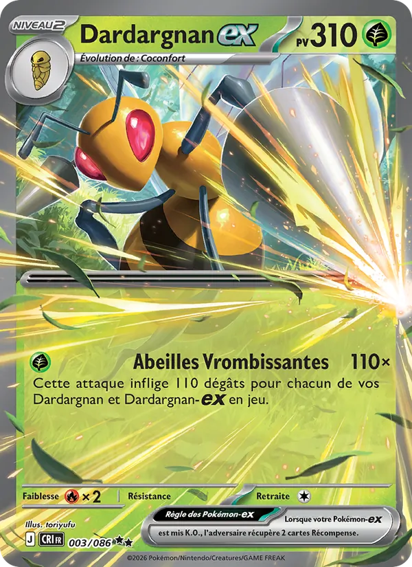 Carte Dardargnan-ex de l'extension Chaos Ascendant, numéro 003/86