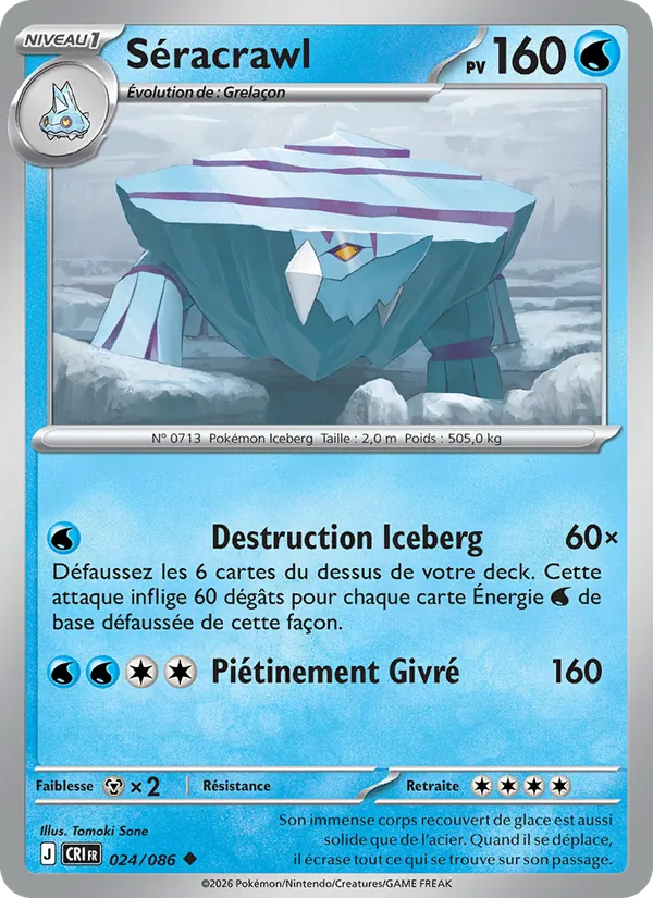 Carte Séracrawl de l'extension Chaos Ascendant, numéro 024/86