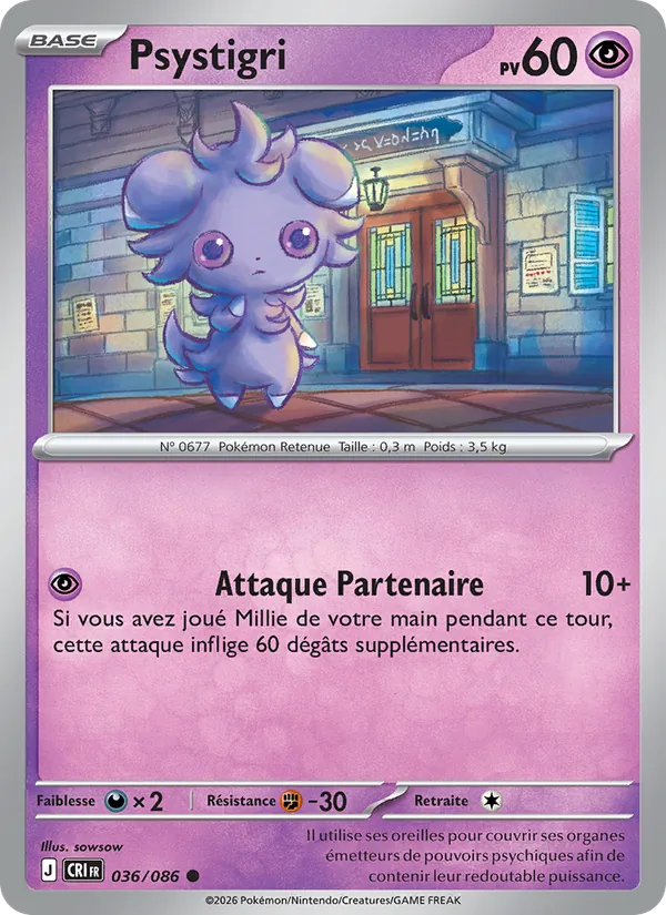 Carte Psystigri de l'extension Chaos Ascendant, numéro 036/86