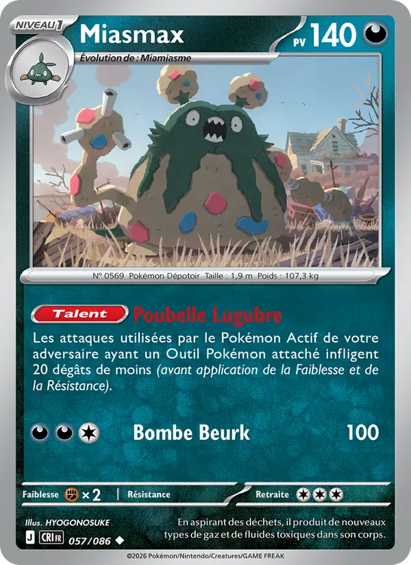 Carte Miasmax de l'extension Chaos Ascendant, numéro 057/86