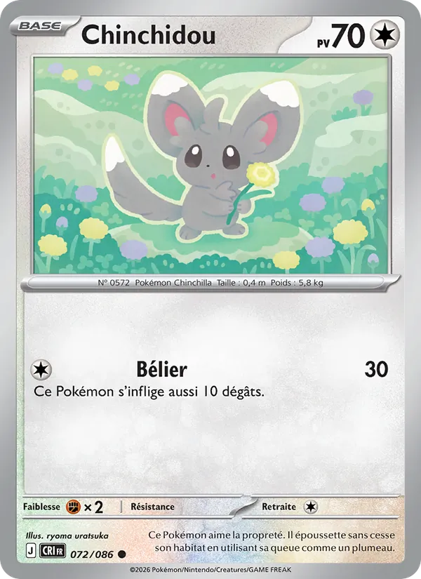 Carte Chinchidou de l'extension Chaos Ascendant, numéro 072/86
