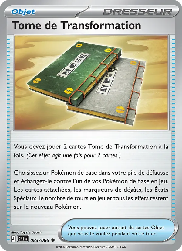 Carte Tome de Transformation de l'extension Chaos Ascendant, numéro 083/86