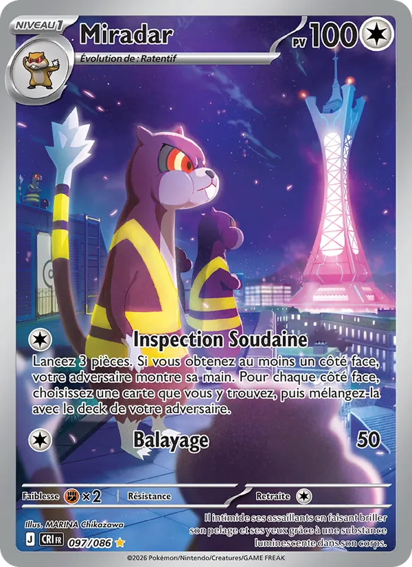 Carte Miradar de l'extension Chaos Ascendant, numéro 097/86