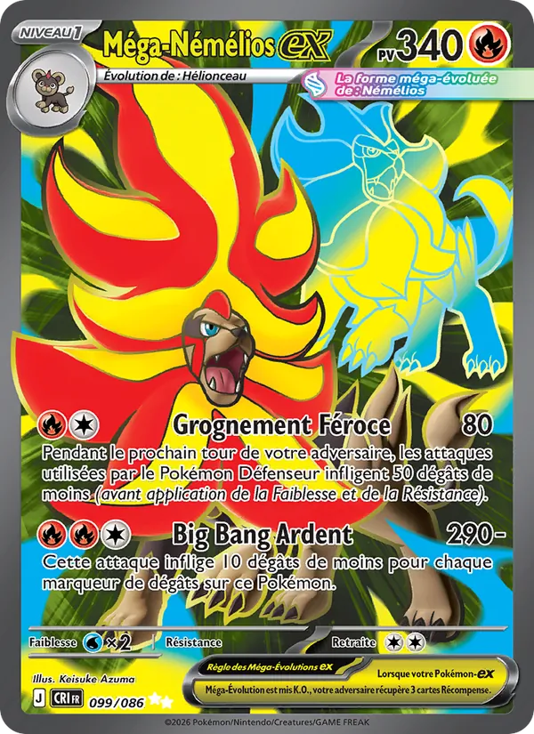 Carte Méga-Némélios-ex de l'extension Chaos Ascendant, numéro 099/86