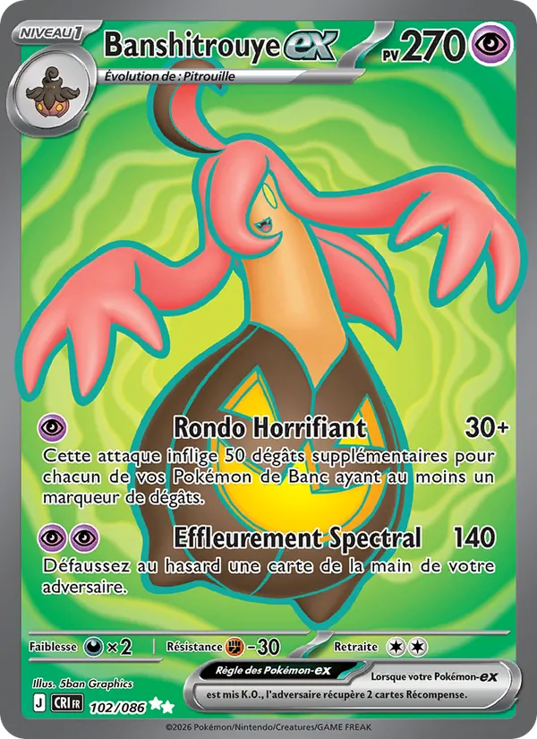 Carte Banshitrouye-ex de l'extension Chaos Ascendant, numéro 102/86