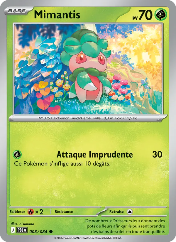 Carte Mimantis de l'extension Nuit Noire, numéro 003/84