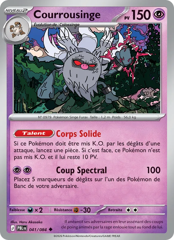 Carte Courrousinge de l'extension Nuit Noire, numéro 041/84