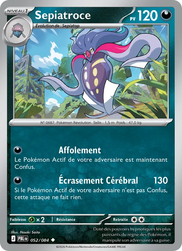 Carte Sepiatroce de l'extension Nuit Noire, numéro 052/84