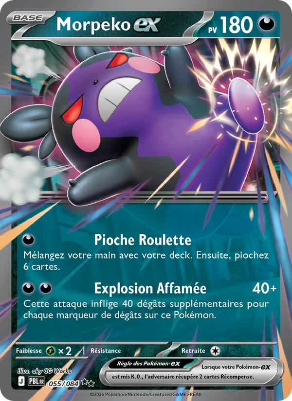 Carte Morpeko-ex de l'extension Nuit Noire, numéro 055/84