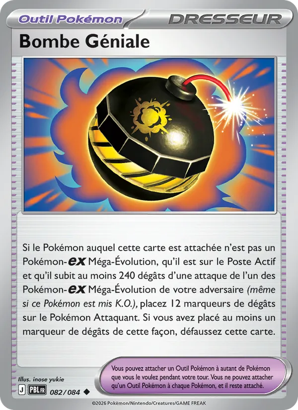 Carte Bombe Géniale de l'extension Nuit Noire, numéro 082/84