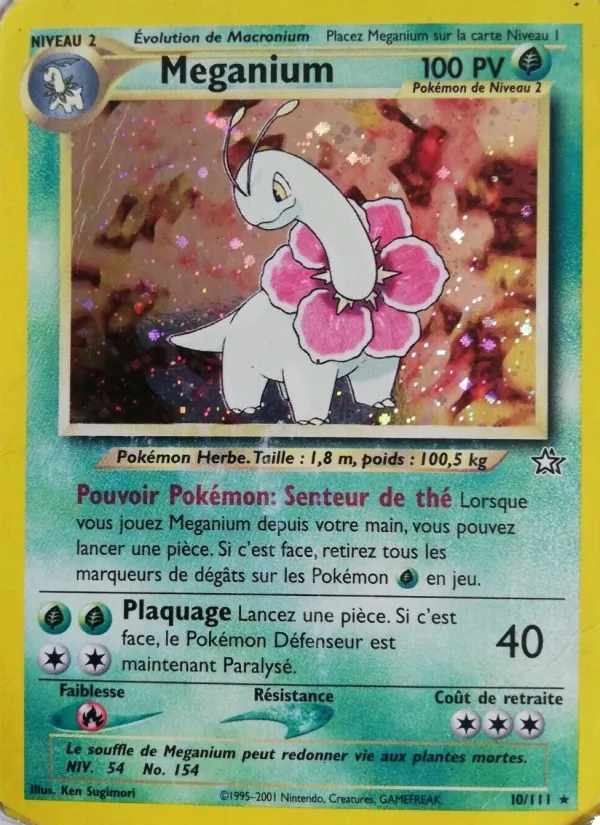 Carte Méganium de l'extension Neo Genesis, numéro 10/111