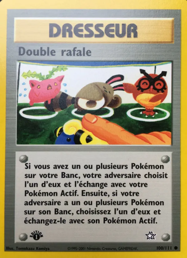 Carte Double rafale de l'extension Neo Genesis, numéro 100/111