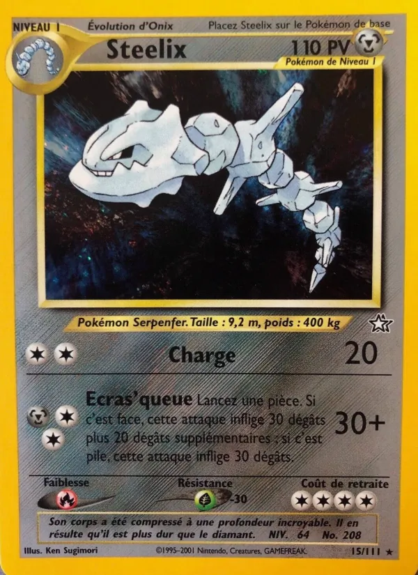 Carte Steelix de l'extension Neo Genesis, numéro 15/111