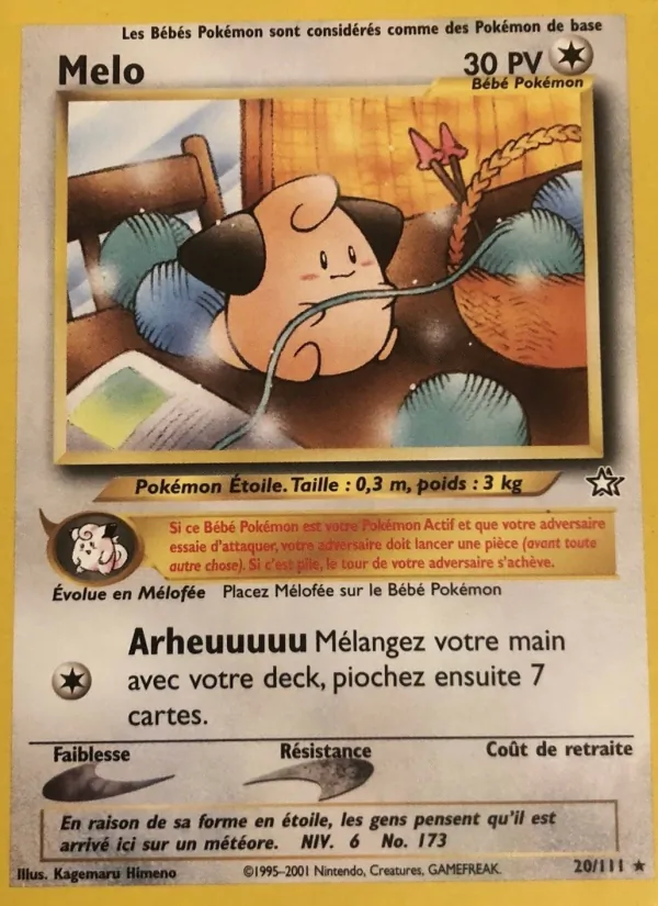 Carte Mélo de l'extension Neo Genesis, numéro 20/111