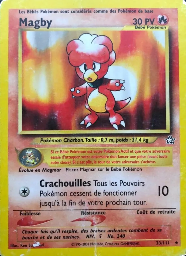 Carte Magby de l'extension Neo Genesis, numéro 23/111