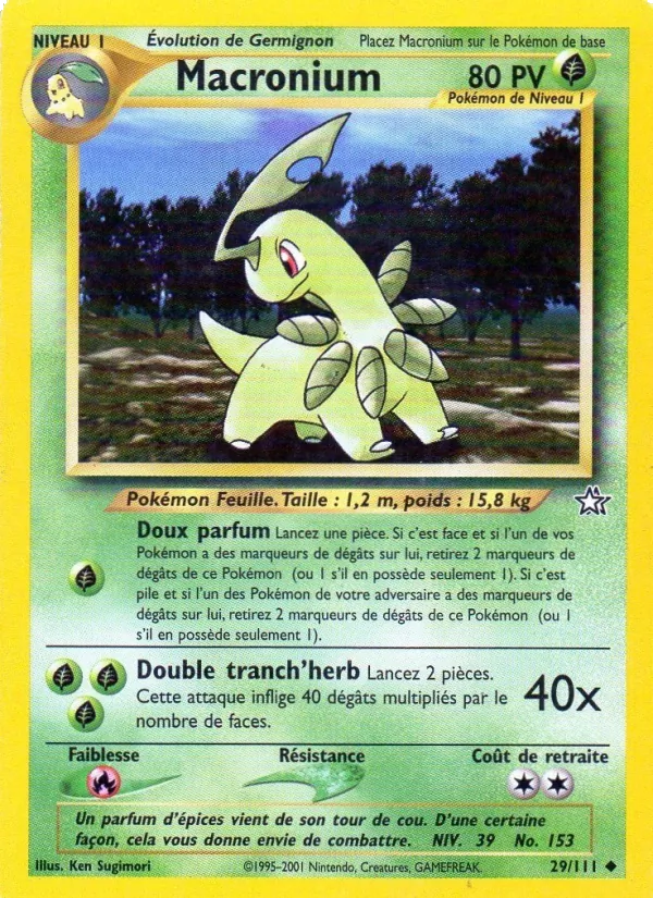 Carte Macronium de l'extension Neo Genesis, numéro 29/111