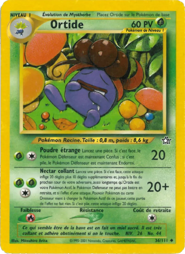 Carte Ortide de l'extension Neo Genesis, numéro 36/111