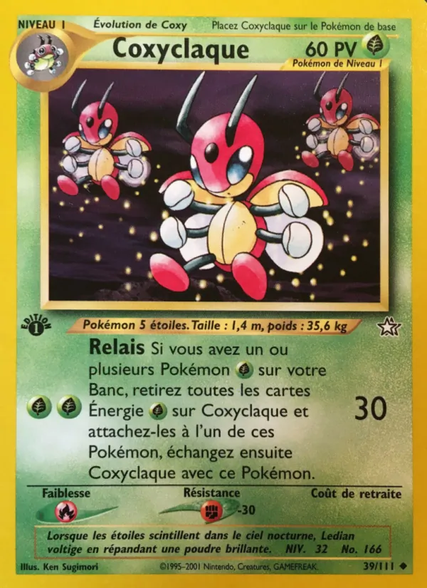 Carte Coxyclaque de l'extension Neo Genesis, numéro 39/111