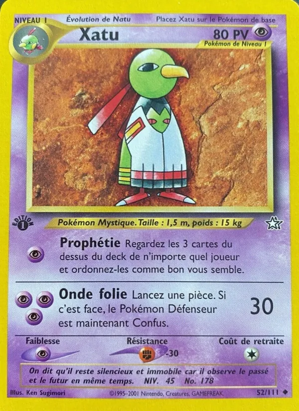 Carte Xatu de l'extension Neo Genesis, numéro 52/111