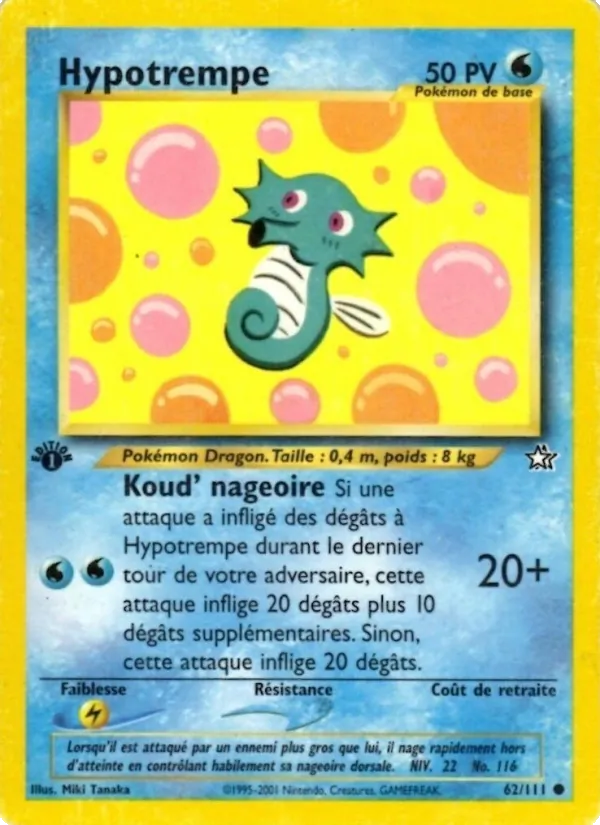 Carte Hypotrempe de l'extension Neo Genesis, numéro 62/111