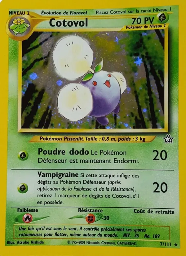 Carte Cotovol de l'extension Neo Genesis, numéro 7/111