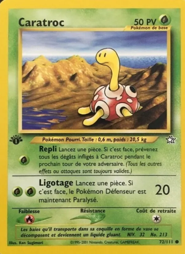 Carte Caratroc de l'extension Neo Genesis, numéro 72/111