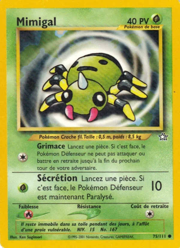 Carte Mimigal de l'extension Neo Genesis, numéro 75/111