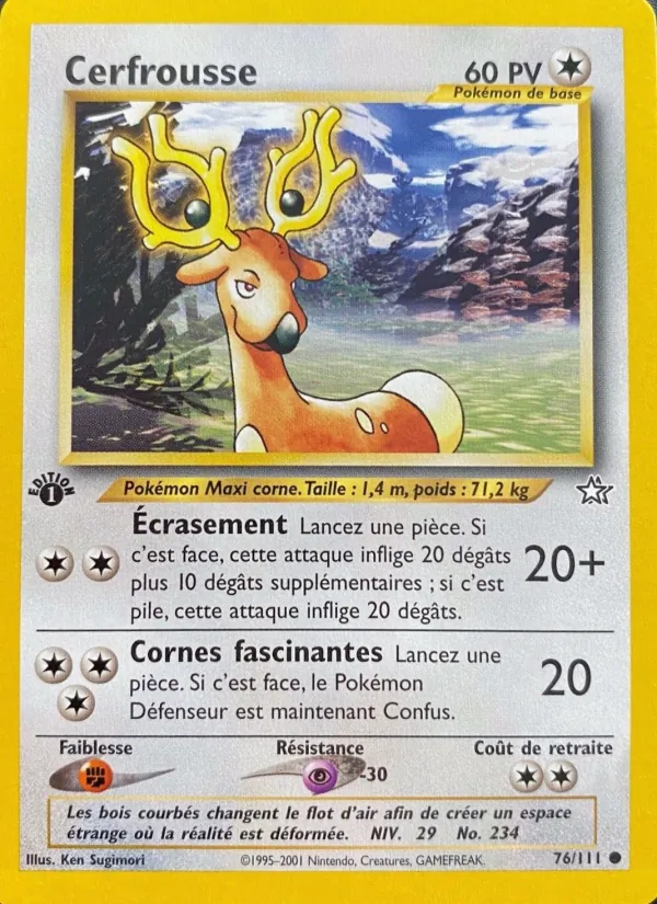 Carte Cerfrousse de l'extension Neo Genesis, numéro 76/111