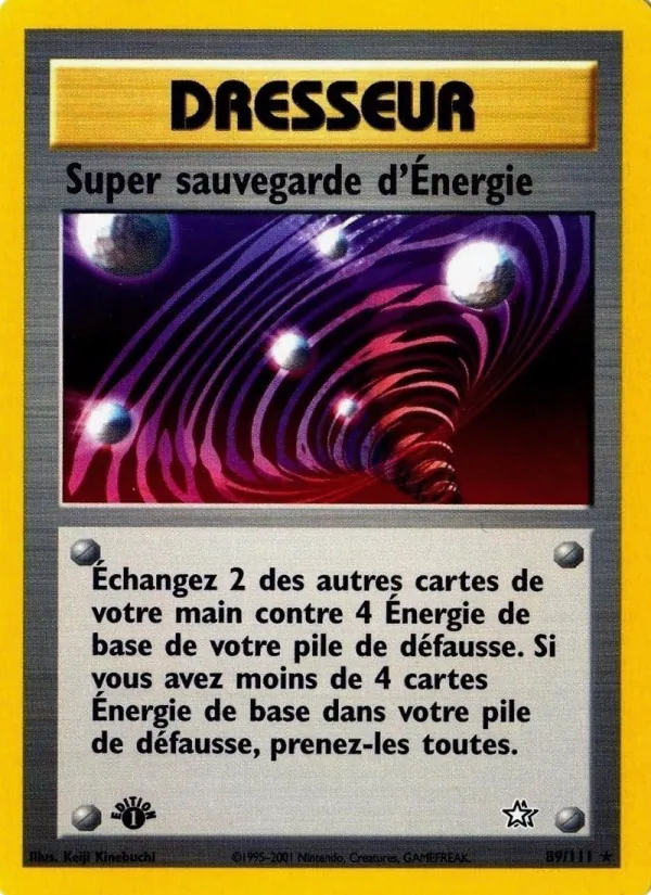 Carte Super sauvegarde d'Énergie de l'extension Neo Genesis, numéro 89/111